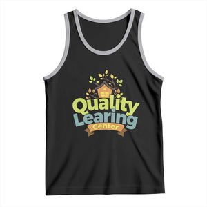 Funny Day Care Tank Top Quality Learing Center Learning School Quote TS11 Black Athletic Heather Print Your Wear