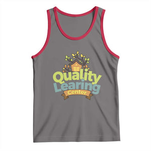 Funny Day Care Tank Top Quality Learing Center Learning School Quote TS11 Deep Heather Red Print Your Wear