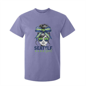 Seattle Girl T Shirt For Kid Funny Sport Fan Game Day Messy Bun TS11 Violet Print Your Wear