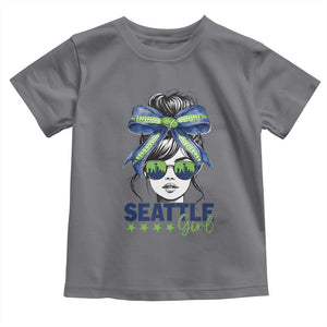 Seattle Girl Toddler T Shirt Funny Sport Fan Game Day Messy Bun TS11 Charcoal Print Your Wear