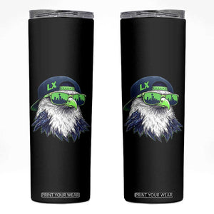 Vintage Hawk Graphic LX Cap Seattle Skyline Game Day Skinny Tumbler TS11 Black Print Your Wear