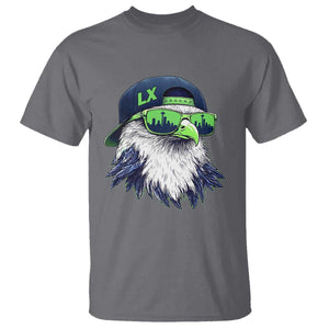 Vintage Hawk Graphic LX Cap Seattle Skyline Game Day T Shirt TS11 Charcoal Print Your Wear