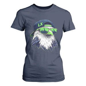 Vintage Hawk Graphic LX Cap Seattle Skyline Game Day T Shirt For Women TS11 Navy Print Your Wear