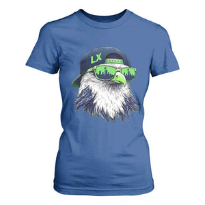 Vintage Hawk Graphic LX Cap Seattle Skyline Game Day T Shirt For Women TS11 Royal Blue Print Your Wear