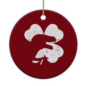 Funny St Patricks Day Dinosaur Shamrock Ceramic Ornament TS11 1pc Red Print Your Wear