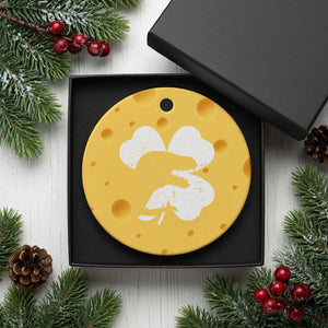 Funny St Patricks Day Dinosaur Shamrock Ceramic Ornament TS11 1pc Yellow Cheese Print Your Wear