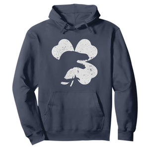 Funny St Patricks Day Dinosaur Shamrock Hoodie TS11 Navy Print Your Wear