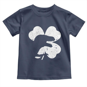 Funny St Patricks Day Dinosaur Shamrock Toddler T Shirt TS11 Navy Print Your Wear