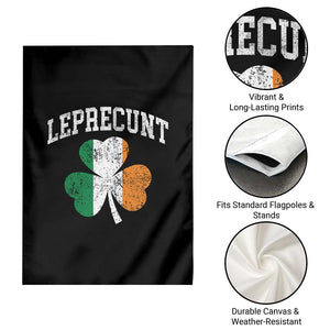 Funny Leprecunt St Patricks Day Garden Flag Vintage Irish Shamrock Adult Humor TS11 Print Your Wear