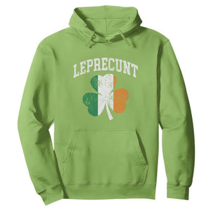 Funny Leprecunt St Patricks Day Hoodie Vintage Irish Shamrock Adult Humor TS11 Lime Print Your Wear
