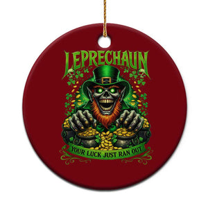 St Patricks Day Horror Leprechaun Ceramic Ornament Your Luck Just Ran Out Creepy St Pattys Day TS11 1pc Red Print Your Wear