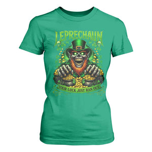 St Patricks Day Horror Leprechaun T Shirt For Women Your Luck Just Ran Out Creepy St Pattys Day TS11 Irish Green Print Your Wear
