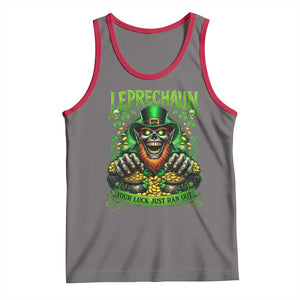 St Patricks Day Horror Leprechaun Tank Top Your Luck Just Ran Out Creepy St Pattys Day TS11 Deep Heather Red Print Your Wear
