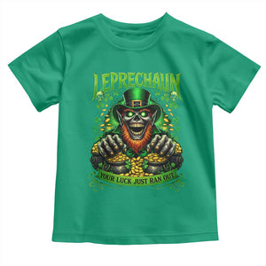 St Patricks Day Horror Leprechaun Toddler T Shirt Your Luck Just Ran Out Creepy St Pattys Day TS11 Irish Green Print Your Wear