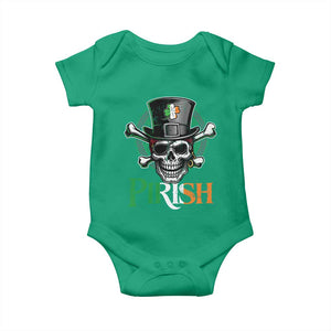 Funny St Patricks Day Pirate Baby Onesie Pirish Vintage Irish Pirate Skull TS11 Irish Green Print Your Wear