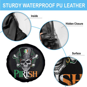 Funny St Patricks Day Pirate Spare Tire Cover Pirish Vintage Irish Pirate Skull TS11 Print Your Wear