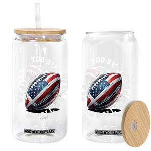 We All We Got We All We Need Glass Can American Flag Football Fan TS11 Print Your Wear