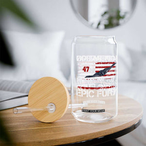 Operation Epic Fury Glass Can Military Bomber Stealth Jet Vintage American Flag TS11 Print Your Wear