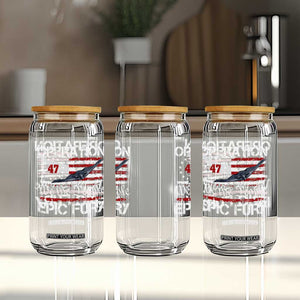 Operation Epic Fury Glass Can Military Bomber Stealth Jet Vintage American Flag TS11 Print Your Wear