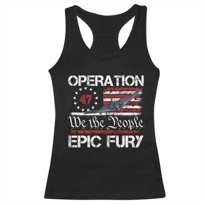 Operation Epic Fury Racerback Tank Top Military Bomber Stealth Jet Vintage American Flag TS11 Black Print Your Wear