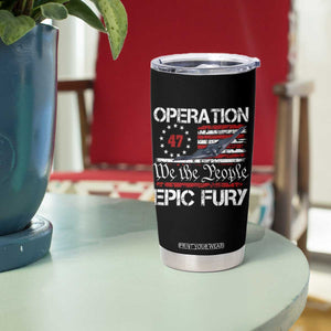 Operation Epic Fury Tumbler Cup Military Bomber Stealth Jet Vintage American Flag TS11 Print Your Wear