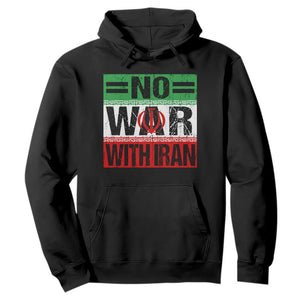 No War With Iran Hoodie Freedom For Iranians Vintage Iran Flag TS11 Black Print Your Wear