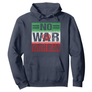 No War With Iran Hoodie Freedom For Iranians Vintage Iran Flag TS11 Navy Print Your Wear