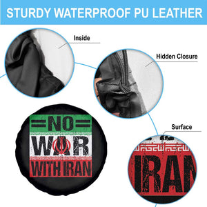 No War With Iran Spare Tire Cover Freedom For Iranians Vintage Iran Flag TS11 Print Your Wear