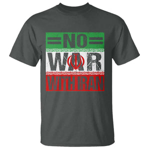 No War With Iran T Shirt Freedom For Iranians Vintage Iran Flag TS11 Dark Heather Print Your Wear