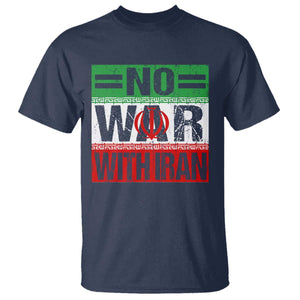 No War With Iran T Shirt Freedom For Iranians Vintage Iran Flag TS11 Navy Print Your Wear