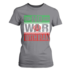 No War With Iran T Shirt For Women Freedom For Iranians Vintage Iran Flag TS11 Charcoal Print Your Wear