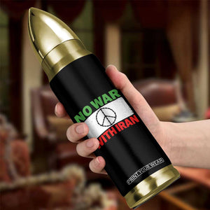 No War With Iran Bullet Tumbler Iranian People Support Barbed Wire Peace Sign TS11 Print Your Wear