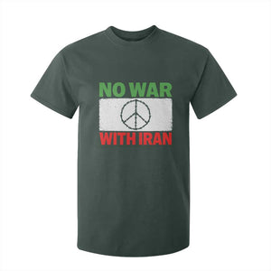 No War With Iran T Shirt For Kid Iranian People Support Barbed Wire Peace Sign TS11 Dark Forest Green Print Your Wear