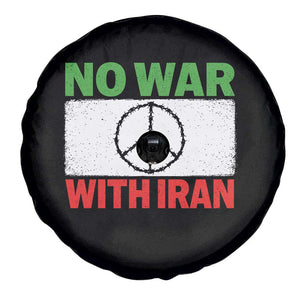 No War With Iran Spare Tire Cover Iranian People Support Barbed Wire Peace Sign TS11 Print Your Wear