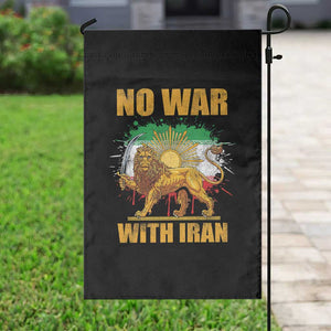 No War With Iran Garden Flag Iran Flag Lion And Sun Persian Pride TS11 Print Your Wear