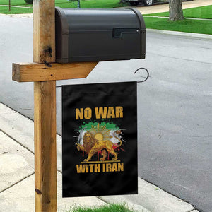 No War With Iran Garden Flag Iran Flag Lion And Sun Persian Pride TS11 Print Your Wear