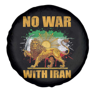 No War With Iran Spare Tire Cover Iran Flag Lion And Sun Persian Pride TS11 Print Your Wear