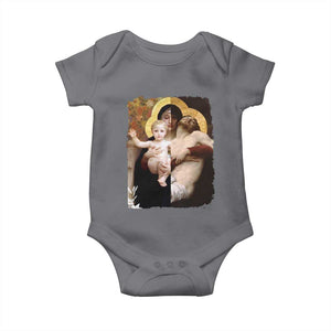 Jesus Christ and Mother Mary William Adolphe Bouguereau Art Baby Onesie TS11 Charcoal Print Your Wear