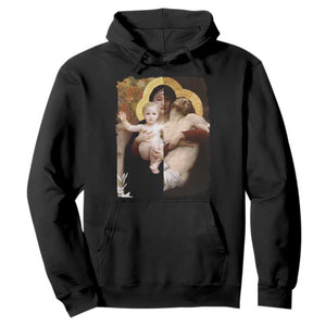 Jesus Christ and Mother Mary William Adolphe Bouguereau Art Hoodie TS11 Black Print Your Wear