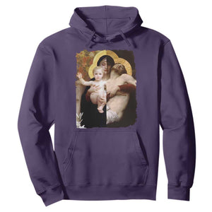Jesus Christ and Mother Mary William Adolphe Bouguereau Art Hoodie TS11 Purple Print Your Wear