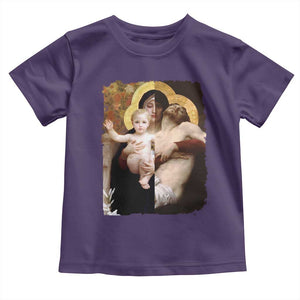 Jesus Christ and Mother Mary William Adolphe Bouguereau Art Toddler T Shirt TS11 Purple Print Your Wear