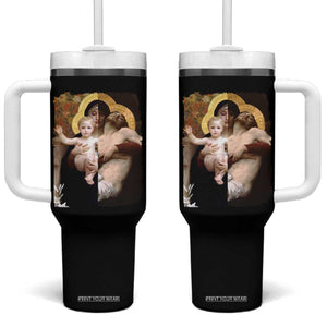 Jesus Christ and Mother Mary William Adolphe Bouguereau Art Tumbler With Handle TS11 One Size: 40 oz Black Print Your Wear