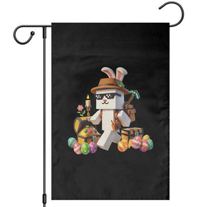 Funny Easter Day Bunny Miner Egg Video Game Garden Flag TS11 Black Print Your Wear