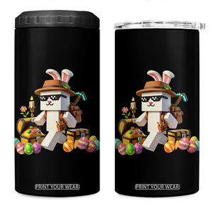 Funny Easter Day Bunny Miner Egg Video Game 4 in 1 Can Cooler Tumbler TS11 One Size: 16 oz Black Print Your Wear