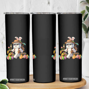 Funny Easter Day Bunny Miner Egg Video Game Skinny Tumbler TS11 Print Your Wear