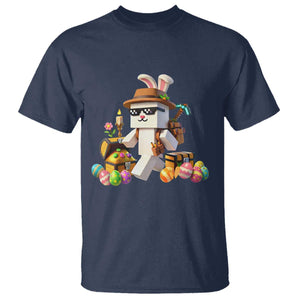 Funny Easter Day Bunny Miner Egg Video Game T Shirt TS11 Navy Print Your Wear