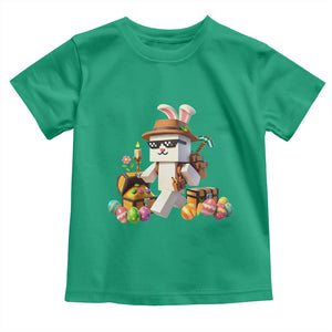 Funny Easter Day Bunny Miner Egg Video Game Toddler T Shirt TS11 Irish Green Print Your Wear