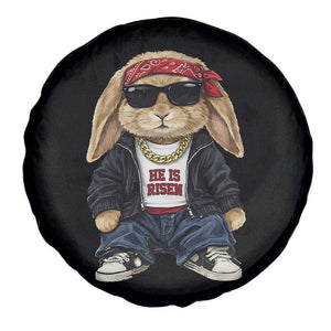 Hip Hop Easter Bunny He is Risen Jesus Religious Christian Spare Tire Cover TS11 Print Your Wear