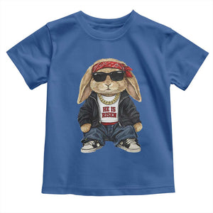 Hip Hop Easter Bunny He is Risen Jesus Religious Christian Toddler T Shirt TS11 Royal Blue Print Your Wear