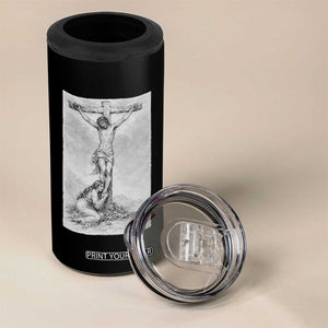 Jesus and St Mary Magdalene At The Cross 4 in 1 Can Cooler Tumbler Vintage Catholic Lent TS11 Print Your Wear